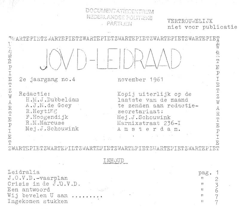 Omslag van de JOVD-Leidraad van november 1961