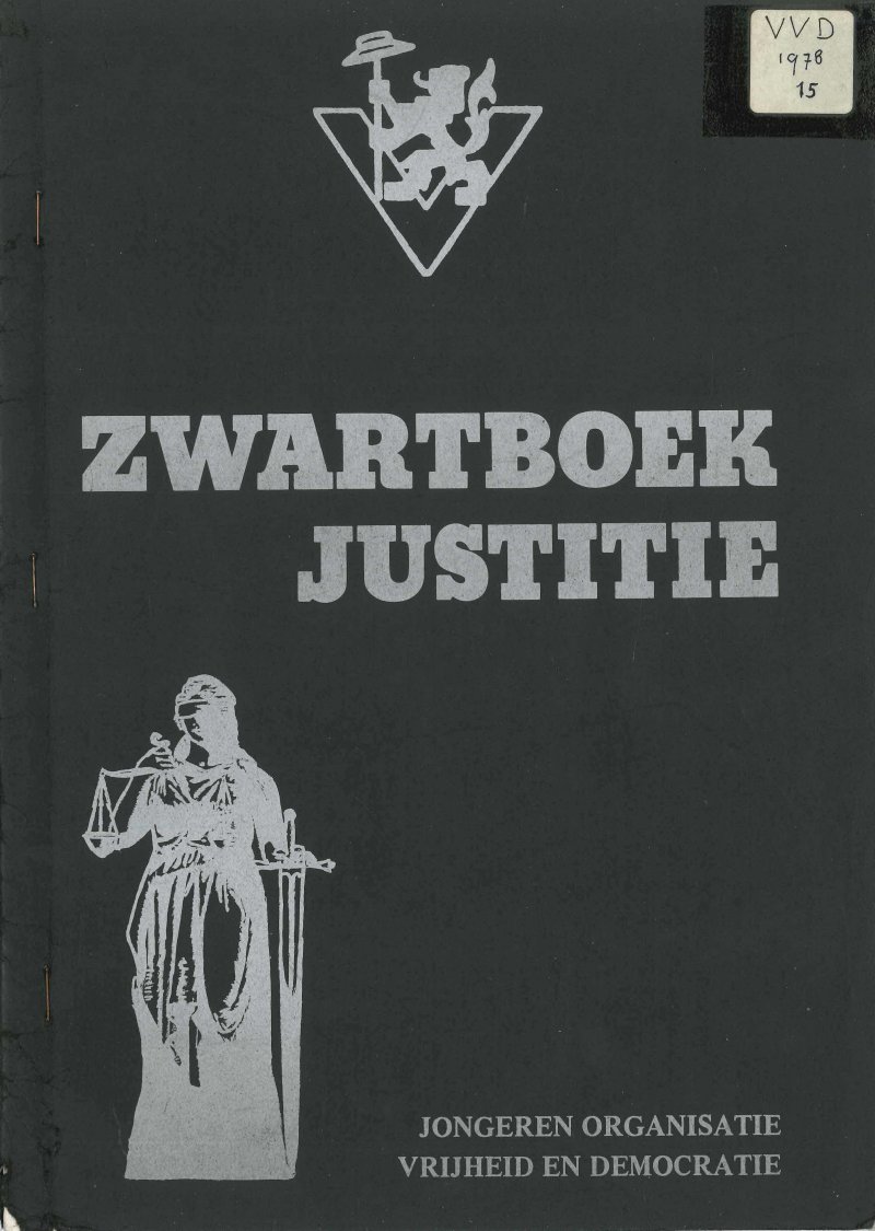 Cover Zwartboek Justitie, 1978. Cover Zwartboek Justitie, 1978.