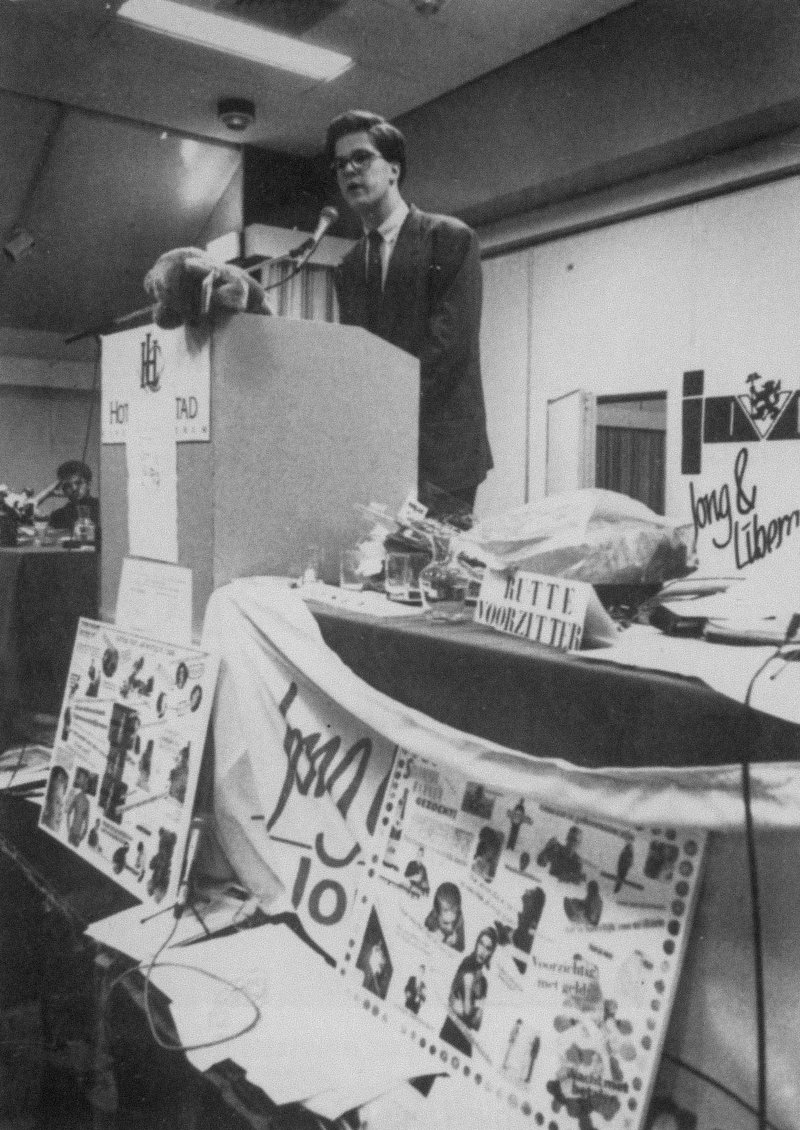 Rutte neemt afscheid als voorzitter, 22 juni 1991.