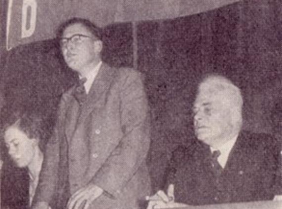 Opening van het congres in Dordrecht, 1952.