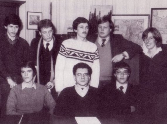 JOVD-hoofdbestuur in 1982.