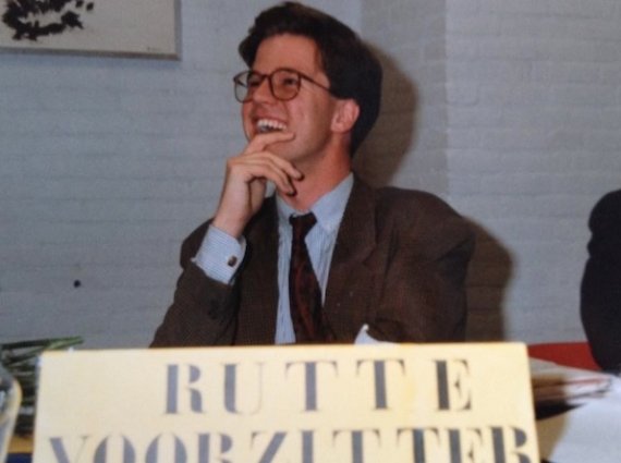 Rutte, JOVD-voorzitter 1988-1991.